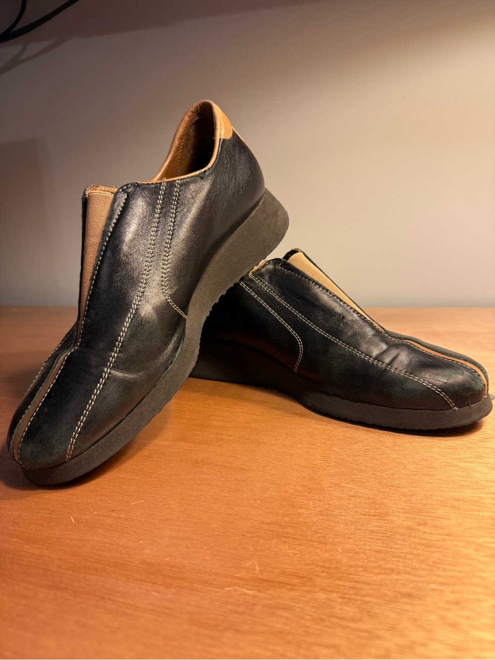 Paul Green Munchen Black & Tan Leather Shoes Size 9